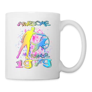 Génial depuis 1979. Agilité, Hundetraining - Mug blanc - blanc - Droite