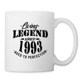 Lebende Legende seit 1993 Geburtstag Modern - Tasse - Weiß - Rechts