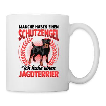 Jagdterrier mein Schutzengel Deutscher Jagdterrier - Tasse - Weiß - Rechts