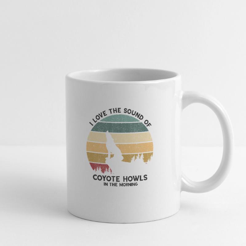 Conception de coyote pour les réacteurs de coyote Mug blanc