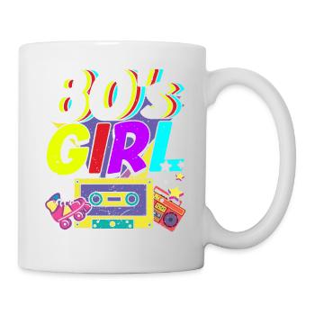 Women 80s girl 80s Themes Party Vintage 1980s - Mug - white - Right