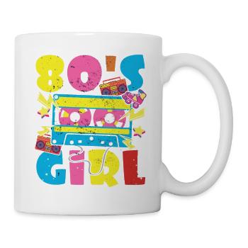 Women 80s girl 80s Themes Party Vintage 1980s - Mug - white - Right