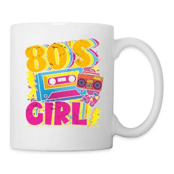 Women 80s girl 80s Themes Party Vintage 1980s - Mug - white - Right