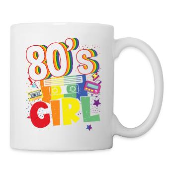 Women 80s girl 80s Themes Party Vintage 1980s - Mug - white - Right