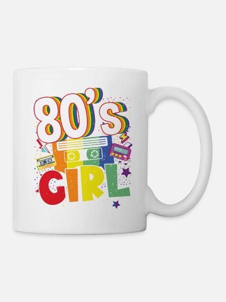 Frauen 80s girl 80er Themen Party Vintage 1980er - Tasse - Weiß