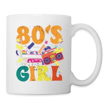 Women 80s girl 80s Themes Party Vintage 1980s - Mug - white - Right