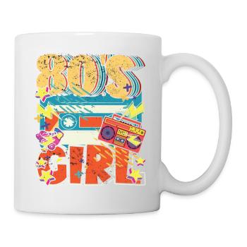 Women 80s girl 80s Themes Party Vintage 1980s - Mug - white - Right