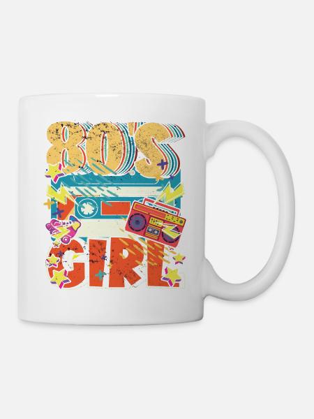 Frauen 80s girl 80er Themen Party Vintage 1980er - Tasse - Weiß