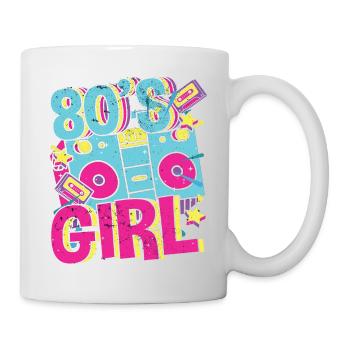 Women 80s girl 80s Themes Party Vintage 1980s - Mug - white - Right