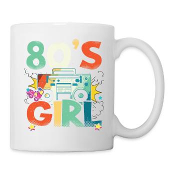 Women 80s girl 80s Themes Party Vintage 1980s - Mug - white - Right