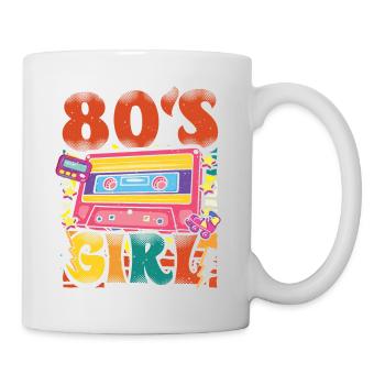 Women 80s girl 80s Themes Party Vintage 1980s - Mug - white - Right