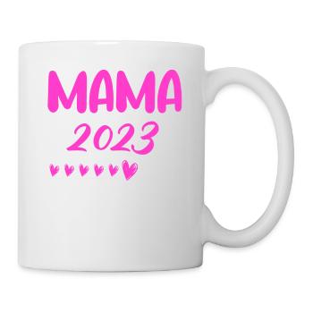 Mama 2023 Mutter werden in Schwangerschaft Baby - Tasse - Weiß - Rechts