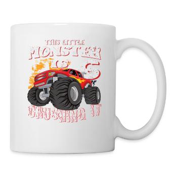 6ème anniversaire plaisante ce petit camion monstre - Mug blanc - blanc - Droite