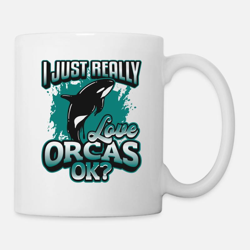 Orca Whale, j’aime beaucoup les orques. - Mug blanc - blanc
