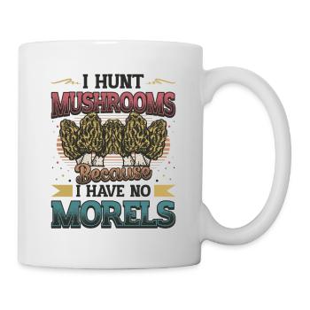 Je chasse les champignons parce que je n’ai pas de morilles - Mug blanc - blanc - Droite