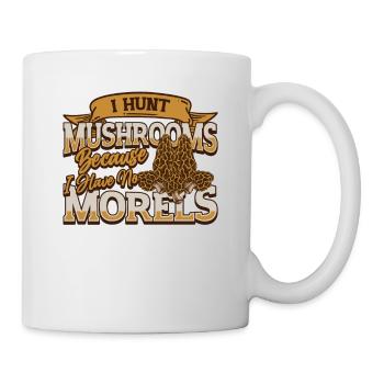 Je chasse les champignons parce que je n’ai pas de morilles - Mug blanc - blanc - Droite