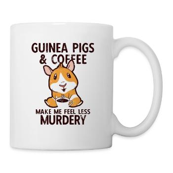 Nagetier Meerschwein Meerschweinchen - Tasse - Weiß - Rechts