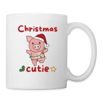 Cochon de Noël Cochons Mignon de Noël - Mug blanc - blanc - Droite