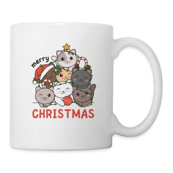 Cat Christmas Tree Merry Christmas - Mug - white - Right
