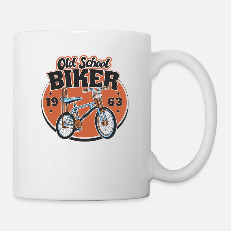 Old School Biker 1963. 61e anniversaire - Mug blanc - blanc