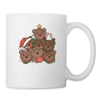 Ours Arbre de Noël Drôle Animal Noël - Mug blanc - blanc - Droite