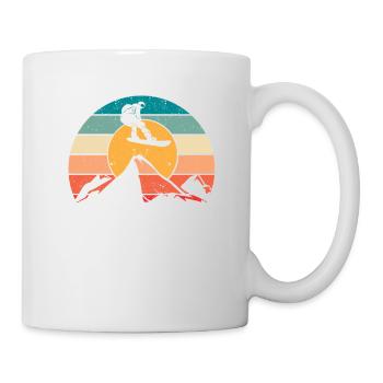 Sports d’hiver frais Snowboard de montagne Ski Neige - Mug blanc - blanc - Droite