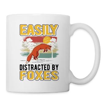 Easily distracted by Foxes Fuchs - Mug - white - Right