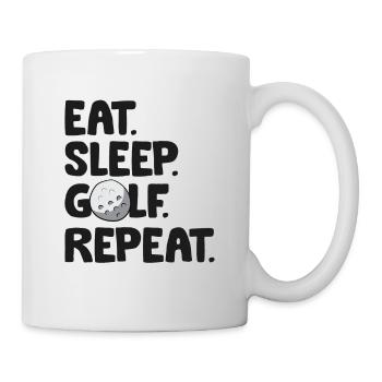 Eat Sleep Golf Repeat Golf Player Funny Golfing - Mug - white - Right