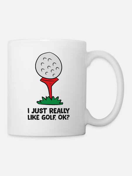 I Just Really Like Golf, Ok? Funny Golf - Mug - white