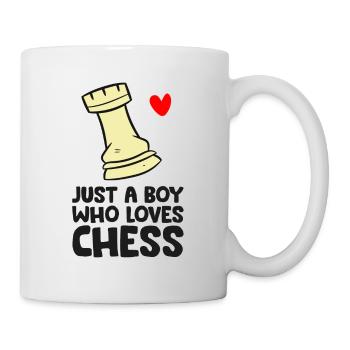 Nur ein Junge, der Schach liebt - Tasse - Weiß - Rechts