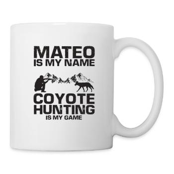 Capture de coyotes et conception de chasseur de coyotes - Mug blanc - blanc - Droite