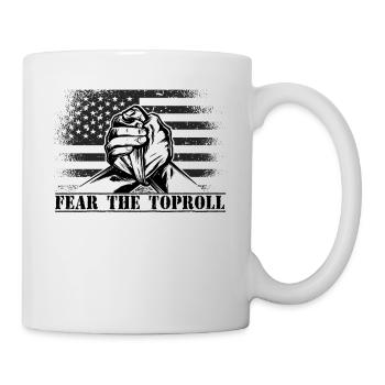 Armwrestler USA-Flaggen-Handdrücken - Tasse - Weiß - Rechts