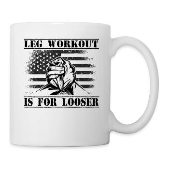 Armwrestler USA-Flaggen-Handdrücken - Tasse - Weiß - Rechts