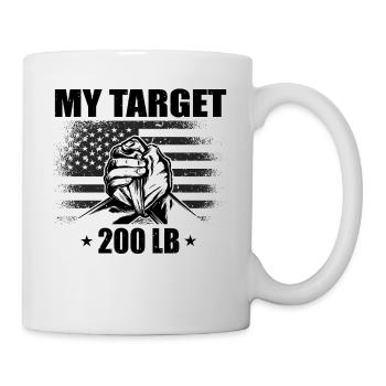 Armwrestler USA-Flaggen-Handdrücken - Tasse - Weiß - Rechts