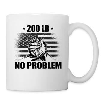 Armwrestler USA-Flaggen-Handdrücken - Tasse - Weiß - Rechts