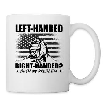 Armwrestler USA-Flaggen-Handdrücken - Tasse - Weiß - Rechts