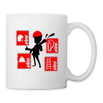 Feuerwehrmann - Tasse - Weiß - Rechts