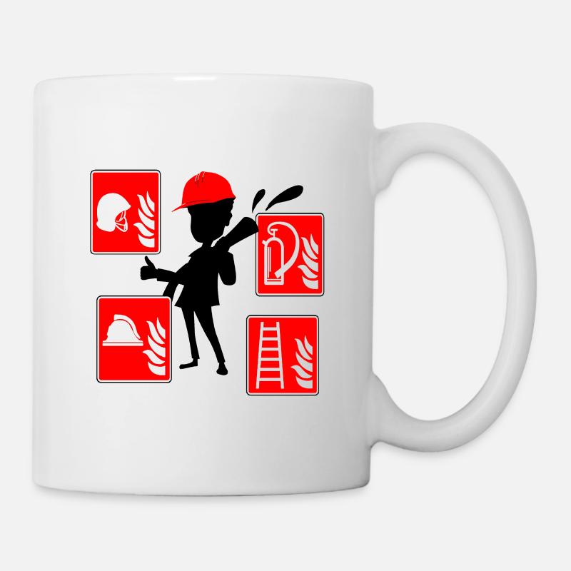 Feuerwehrmann - Tasse - Weiß