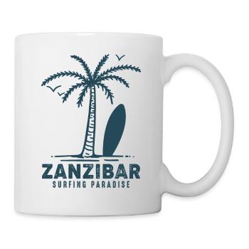 Tansania Palmenstrand Paradies Souvenir Arika - Tasse - Weiß - Rechts