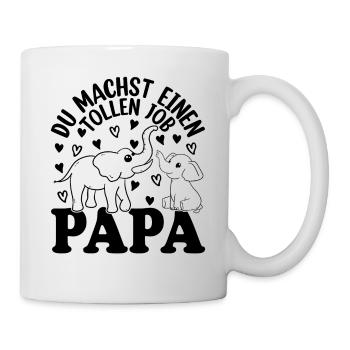 Du machst einen tollen Job Papa Vatertag - Tasse - Weiß - Rechts