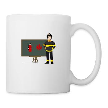 Feuerwehrmann - Tasse - Weiß - Rechts