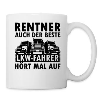 Kraftfahrer Pensionist Fernfahrer Opa - LKW-Fahrer - Tasse - Weiß - Rechts