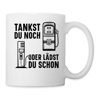 Elektroauto Ladestation E-Auto Tankstelle Elektro - Tasse - Weiß - Rechts