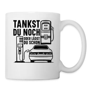 Elektroauto Tankstelle E-Auto Ladestation Elektro - Tasse - Weiß - Rechts
