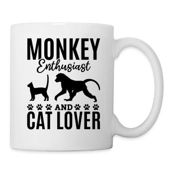 Monkey Enthusiast And Cat Lover - Orangutan Monkey - Mug - white - Right