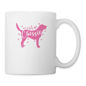 J’aime mon chien retriever de Chessie Chesapeake Bay - Mug blanc - blanc - Droite