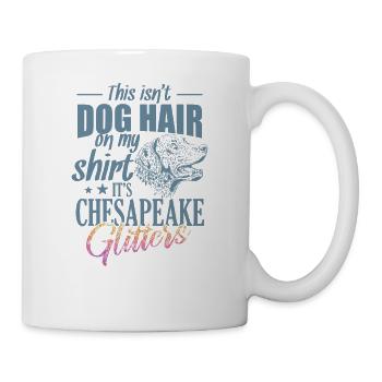 Ce n’est pas des poils de chien, c’est des paillettes de Chesapeake - Mug blanc - blanc - Droite
