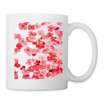 rote blüten - Tasse - Weiß - Rechts