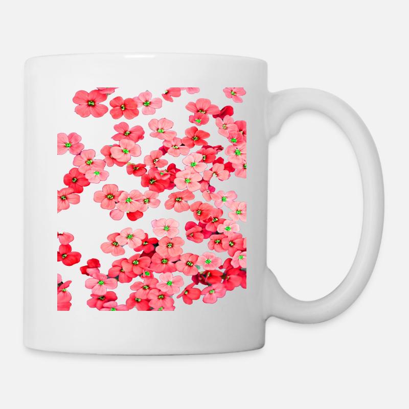 Fleurs rouges - Mug blanc - blanc