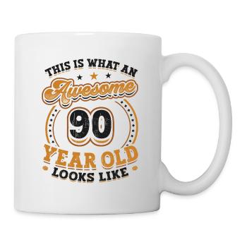 Voilà à quoi ressemble une grande personne de 90 ans. - Mug blanc - blanc - Droite